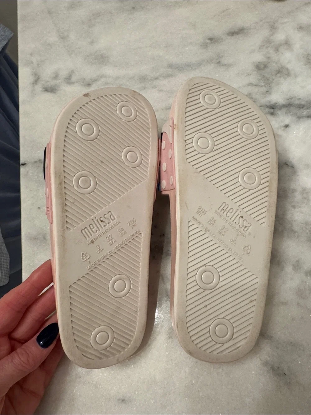 Mini Melissa Disney Minnie Mouse Slides Pink size 3